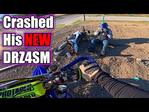 Видео: Он разбил НОВЫЙ DR-Z4SM, и это МОЯ вина..