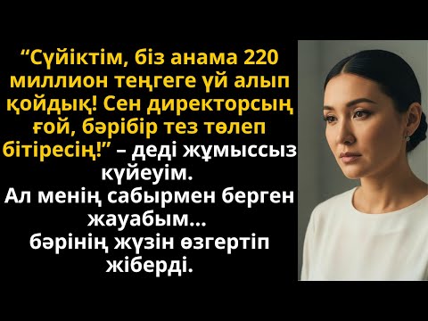 Видео: күйеуім 220 млн теңгеге үй алды деді, бірақ менің жауабым бәрін таңғалдырды | Әсерлі әңгіме