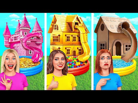 Видео: Домики Одного Цвета Бедная vs Богатая vs Ультра Богатая | Смешные Моменты от Trend DO Challenge