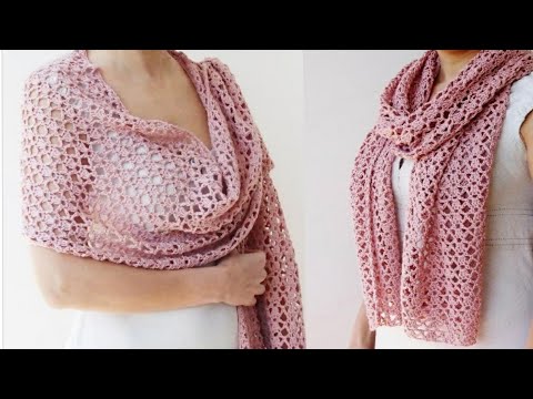 Видео: Легко и быстро связать шаль крючком для начинающих