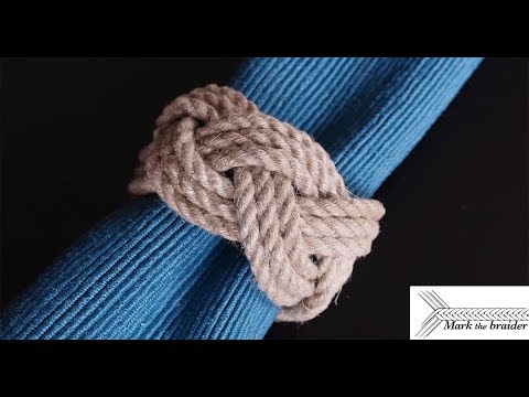 Видео: Кольцо для салфеток из веревки в стиле «Голова турка»