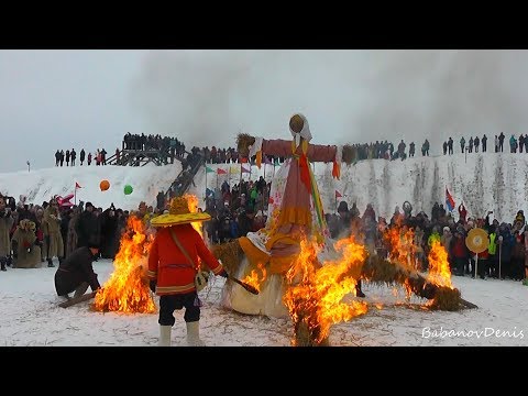 Видео: Блин с припёком-2018. Сожжение чучела Масленицы (Торжок)