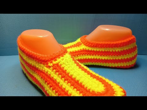 Видео: #1034 🔥 ЯРКИЕ ТАПОЧКИ КРЮЧКОМ ЗА ВЕЧЕР ✅