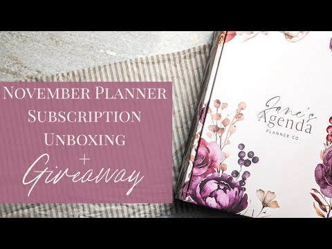 Видео: Распаковка подписки на ноябрьский планировщик Deluxe