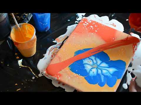 Видео: Как не бояться переделать Акриловую заливку. Fluid Art.