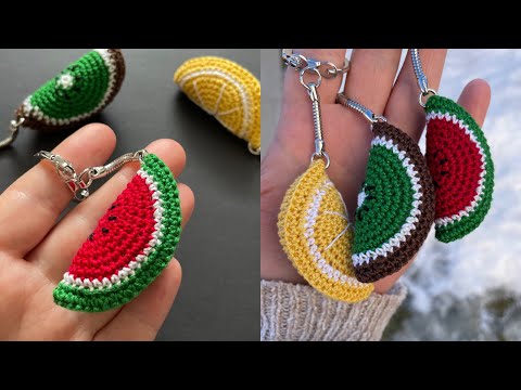 Видео: Докладний МК зі СХЕМАМИ та ПОЯСНЕННЯМ | Брелок гачком | Кавун гачком | Арбузик крючком