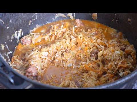 Видео: Идеальная Тушеная капуста с мясом в селе! Теща похвалила! Сегединский гуляш рецепт из Закарпатья