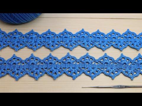 Видео: Ажурное ЛЕНТОЧНОЕ КРУЖЕВО простое в вязании крючком МАСТЕР-КЛАСС Easy to crochet lace ribbon