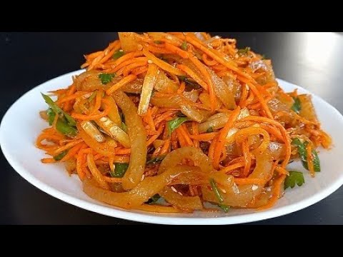 Видео: САЛАТ из СВИНОЙ Шкурки Салат за копейки Оригинальный и вкусный САЛАТ
