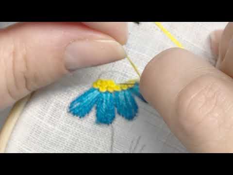 Видео: Вышивка гладью. Полевые цветы. Часть 3. Hand embroidery.  How to embroider wildflowers.  Part 3.