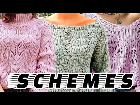 Видео: Великолепные свитера со схемами вязания. Gorgeous sweaters with knitting patterns.