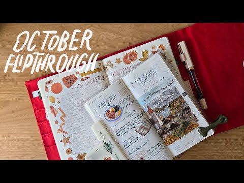 Видео: Октябрьский журнал: пролистывание ☁ Недели Хобоничи и Leuchtturm 📓