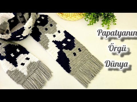 Видео: Самая популярная модель шарфа, связанного крючком в виде кошки на Pinterest.