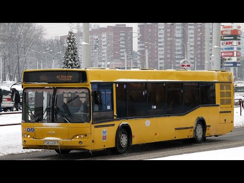 Видео: Автобус Минска МАЗ 103.465 госномер АК 4328-7 маршрут 93