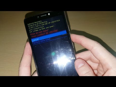 Видео: Tecno POP 2F B1G hard reset сброс настроек графический ключ пароль зависает тормозит висит на Tecno