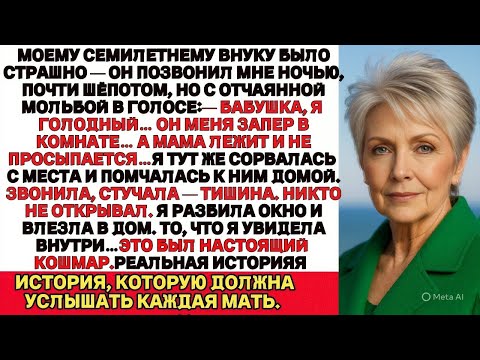 Видео: Я ПЛАКАЛА, ЧИТАЯ! Мой 7-летний внук позвонил ночью в слезах: «Я очень голодный Он меня запер Мама не