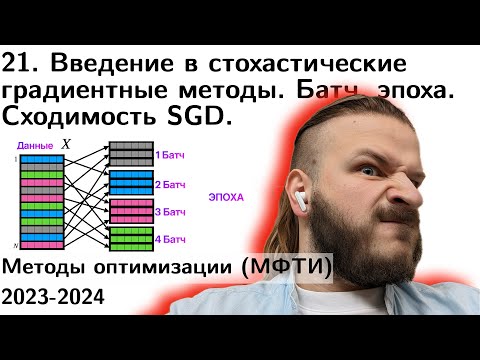 Видео: 21. Введение в стохастические градиентные методы. Батч, эпоха. Сходимость SGD. МФТИ 2024