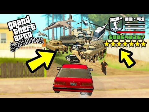Видео: Что будет, если набрать 7 звёзд в GTA San Andreas?😱