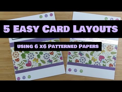 Видео: 10 открыток с выражениями чувств для неё | 5 ПРОСТЫХ потрясающих макетов с узорами из бумаги 6x6 ...