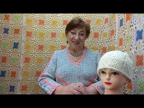 Видео: Шапочка " Стужа". Мастер-класс по вязанию крючком от О. С. Литвиной.