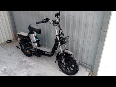 Видео: Электровелосипед за месяц эксплуатации в Ноябре. Работа в Самокате.