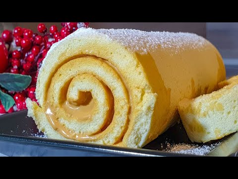 Видео: За Пол Часа Самый Вкусный Бисквитный Рулет к Чаю!