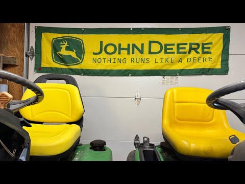Видео: Замена сиденья и чехла для газонокосилки John Deere (модели серии X и Box Store!)