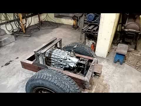 Видео: Самодельный мотоблок на мосту из классики