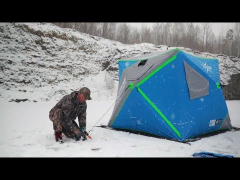 Видео: Палатка для зимней рыбалки HIGASHI Pyramid Extreme [HIGASHIMARKET]