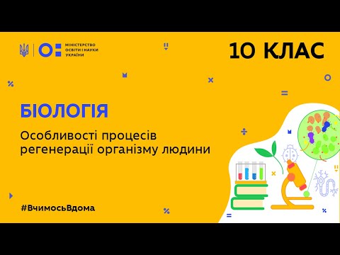 Видео: 10 клас. Біологія. Особливості процесів регенерації організму людини (Тиж.5:ВТ)