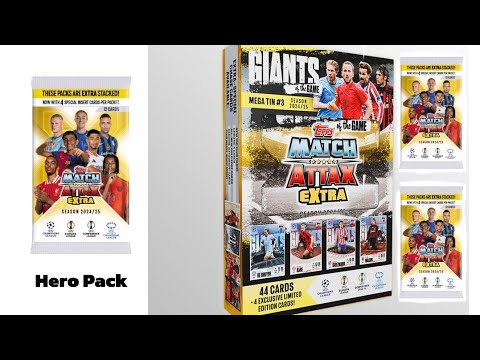 Видео: Старата колекция Match Attax Extra 2025 - Mega Tin & Hero Pack Opening 💥