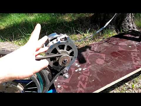 Видео: Электросамокат из генератора для деревни с накатиком из фанерки)