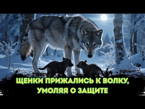 Видео: Маленькие щенки дрожали, умоляя ВОЛКА о помощи  То, что произошло дальше, заставило всех плакат