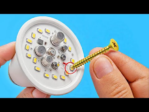 Видео: Возьмите обычный шуруп и почините все светодиодные лампы в доме!