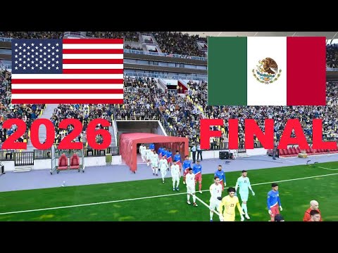 Видео: США против Мексики - Финал чемпионата мира по футболу 2026 года - Полная симуляция матча в PES