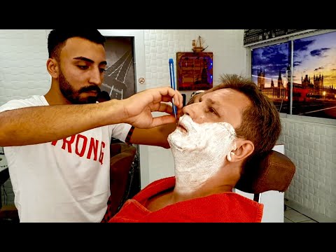 Видео: Бритьё у турецкого барбера! ЖЕЕЕЕСТЬ!!!!