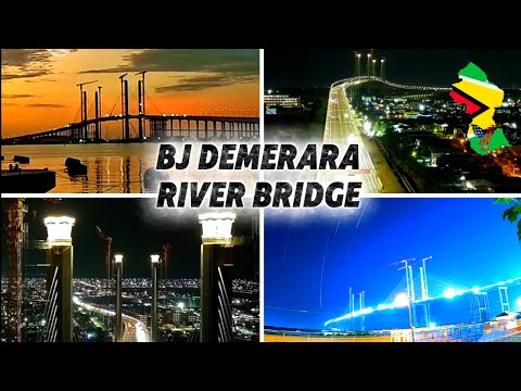 Видео: Живописный первый проезд по новому мосту «BJ» через реку Демерара {POV}