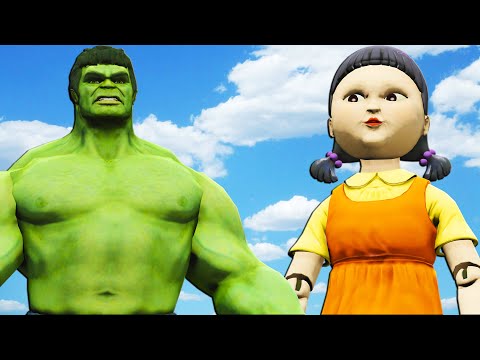 Видео: ИГРА ХАЛК против кальмара (гигантская кукла)