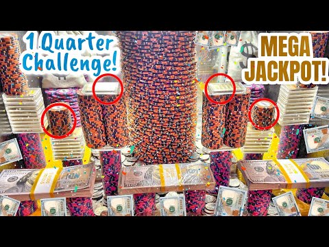 Видео: 1 Quarter Challenge: ДЕЙСТВИЕ с высокими ставками на монетоприемнике с высоким лимитом!