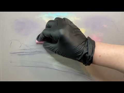 Видео: Зимний пейзаж. Сухая пастель.