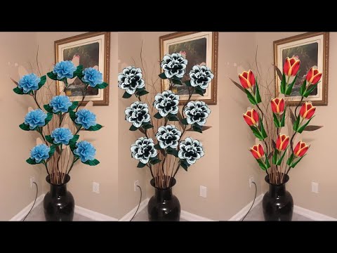 Видео: Как сделать комнатный угловой цветок из полиэтиленового пакета