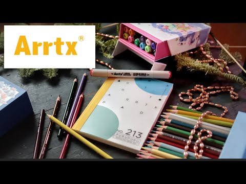 Видео: ⭐️Эстетика и качество✨Посылка от Arrtx: Скетчбук, маркеры, цветные карандаши