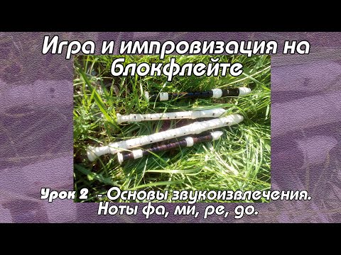 Видео: Уроки флейты  - Урок 2. Основы звукоизвлечения. Ноты фа, ми, ре, до (первая октава).