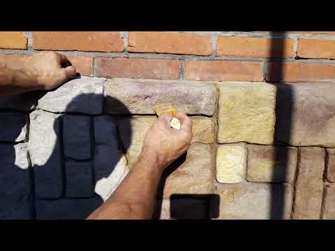 Видео: Красивая покраска цоколя, под природный камень