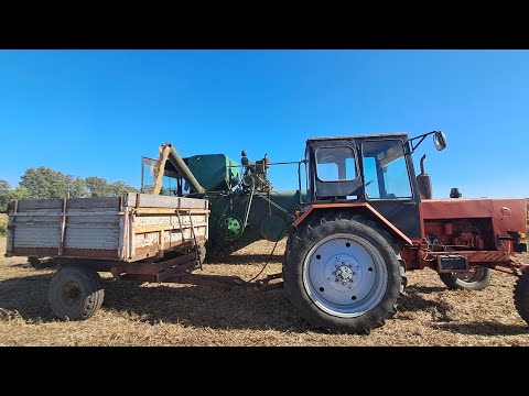 Видео: Молотимо сою комбайном Claas SF.