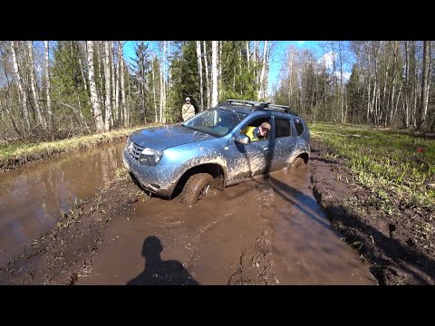 Видео: Весенняя грязь, едем к усадьбе Ломоносова на Duster и УАЗ!