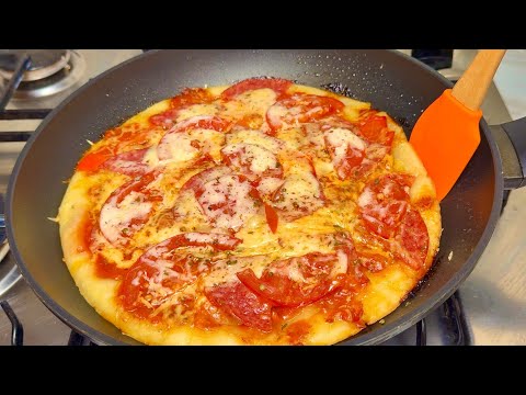 Видео: ПИЦЦА на сковороде Без замеса теста! За 5 минут работы. Быстрый и Вкусный Завтрак!