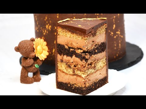 Видео: ТОРТ «МИШКА КОСОЛАПЫЙ» 🧸 Вкуснейший торт! 🍫🤎 Понравится и взрослым, и детям. Пошаговый видео рецепт