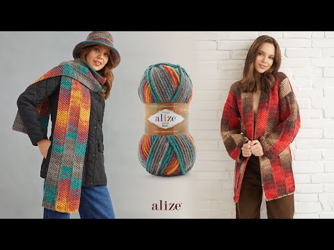 Видео: Жилет из Alize Superlana Maxi Batik с узором «Путанка»