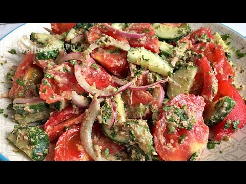 Видео: Вкуснейший грузинский  салат с орехами